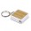 Bamboo Tape Measure Key Ring - White/Natural