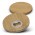 Bamboo Bottle Opener Coaster - Set of 2 - Round - Natural/Silver