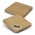 Bamboo Bottle Opener Coaster - Set of 2 - Square - Natural/Silver