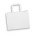 Medium Flat Handle Paper Bag Landscape - Black