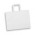Large Flat Handle Paper Bag Landscape - White