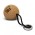 Cork Floating Key Ring - Round - Natural/Black