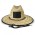 Tiki Straw Hat - Black