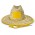 Tiki Straw Hat - Yellow