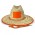 Tiki Straw Hat - Orange