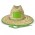 Tiki Straw Hat - Bright Green