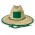 Tiki Straw Hat - Kelly Green