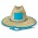 Tiki Straw Hat - LIGHT BLUE