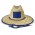 Tiki Straw Hat - Royal Blue