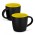Mocha Coffee Mug - Two-Tone - Black/Yellow