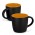 Mocha Coffee Mug - Two-Tone - Black/Orange