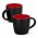 Mocha Coffee Mug - Two-Tone - Black/Red