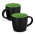 Mocha Coffee Mug - Two-Tone - Black Bright Green