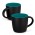 Mocha Coffee Mug - Two-Tone - Black/Teal