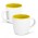 Mocha Coffee Mug - Two-Tone - WHITE/YELLOW