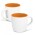 Mocha Coffee Mug - Two-Tone - White/Orange