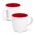 Mocha Coffee Mug - Two-Tone - White/Red