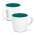 Mocha Coffee Mug - Two-Tone - White/Teal