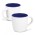 Mocha Coffee Mug - Two-Tone - White/Dark Blue