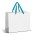 Large Ribbon Handle Paper Bag - Full Colour - Bag - White