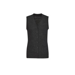 Womens Button Front Knit Vest - CK961LV