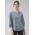 Womens Ruche Long Sleeve Blouse - RU568LL - Powder Blue