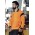 Mens Hi Vis Aztec Long Sleeve Polo - ZH249 - Orange/Navy