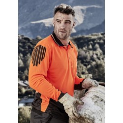 Mens Hi Vis Flux Long Sleeve Polo - ZH310