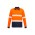 Unisex Hi Vis Segmented Tape Long Sleeve Polo-ZH530 - Orange/Navy