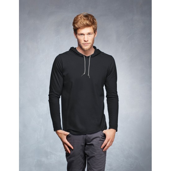 987 Anvil Hooded L/S T T-Shirt from Challenge Marketing NZ