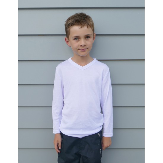 Work Guard Youth LS Thermal - V Neck PREMIUM APPAREL17-DECEMBER-2021 from Challenge Marketing NZ