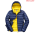 R194M Result Adult Snowbird Unisex Puffer Jacket - Navy/Yellow