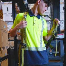 R485X Work-Guard Recycled Hi Vis Short Sleeve Day/Night Polo