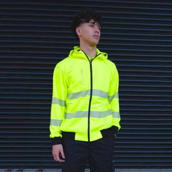 R503X Work-Guard Recycled Hi Vis Day/Night Zipped Hoodie